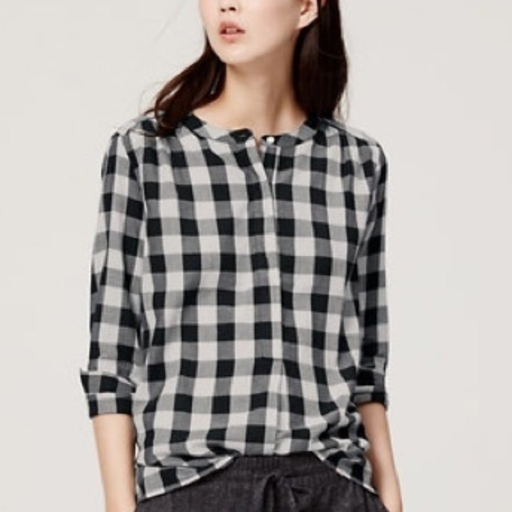 Ann Taylor Loft Gingham Blouse